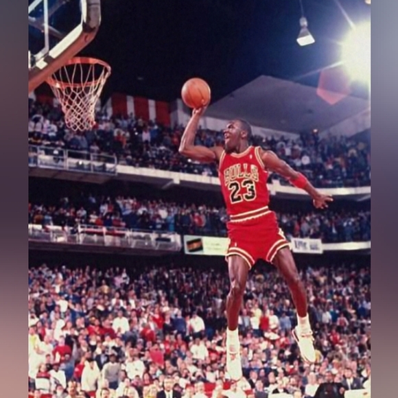 MICHAEL AIR JORDAN BULLS 8.5x11 GLOSSY NBA 1988 SLAM DUNK CONTEST VINTAGE POSTER - Picture 4 of 7